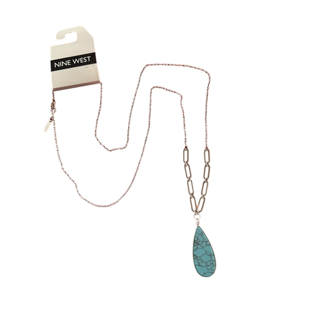Nine West Turquoise Pendant Necklace - Picture 3 of 6